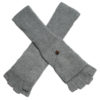 Ladies Cashmere On/Off Gloves - 100% Cashmere - Melange Light Grey mp500
