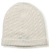Cabled Hat - 100% Cashmere - White
