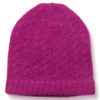 Cabled Hat - 100% Cashmere - Deep Orchid
