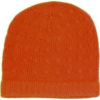 Cabled Hat - 100% Cashmere - Papaya