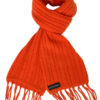 Cable Knit Scarf - 100% Cashmere - 35x180cm - Harvest Pumpkin