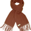 Cable Knit Scarf - 100% Cashmere - 35x180cm - Brownie