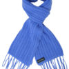 Cable Knit Scarf - 100% Cashmere - 35x180cm - Parisian Blue