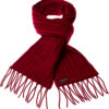 Cable Knit Scarf - 100% Cashmere - 35x180cm - Melange Red