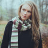 Knitted Stripey Scarf - 170x25cm - 100% Cashmere - Lincoln