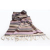 Knitted Stripey Scarf - 170x25cm - 100% Cashmere - Strawberry Mouse