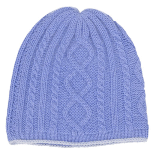 Cable Twist Hat - 100% Cashmere - Provence mp105 / Skyway mp101