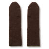 Cable Twist Mittens - 100% Cashmere - Coffee Bean mp72 / Grape Leaf mp84