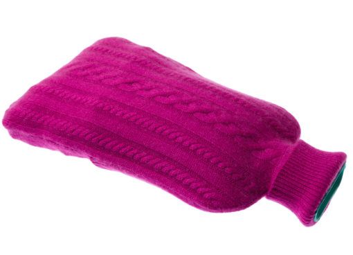 Cashmere Hot Water Bottle Cover - Deep Orchid