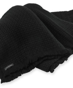 6ply Boxweave Blanket - 100% Cashmere - 140x180cm - Black