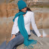 Cable Knit Scarf - 100% Cashmere - 35x180cm - White