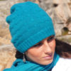 Cabled Hat - 100% Cashmere - Cosmic Sky