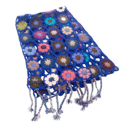 Crochet Knit Scarf - 100% Cashmere - 25x150cm - HKF217