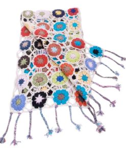 Crochet Knit Scarf - 100% Cashmere - 25x150cm - HKF239