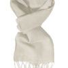 Pashmina Scarf - 30x150cm - 70% Cashmere/30% Silk - Natural White