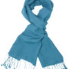 Pashmina Scarf - 30x150cm - 70% Cashmere/30% Silk - Adriatic Blue