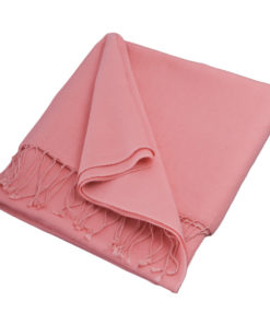 Pashmina Large Scarf - 45x200cm - 70% Cashmere/30% Silk - Quartz Pink