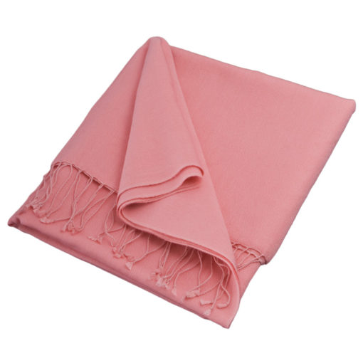 Pashmina Shawl - 90x200cm - 70% Cashmere / 30% Silk - Quartz Pink