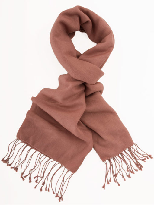 Pashmina Scarf - 30x150cm - 100% Cashmere - Withered Rose