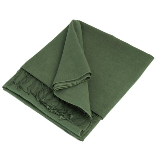 Pashmina Large Scarf - 45x200cm - 100% Cashmere - Duck Green