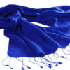 Jacquard Water Pashmina - 70x200cm - 80% Cashmere / 20% Silk - Brilliant Blue