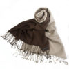 Shaded Pashmina - 45x200cm - 70%Cashmere / 30%Silk - Peppercorn Natural mp43 and Mp44