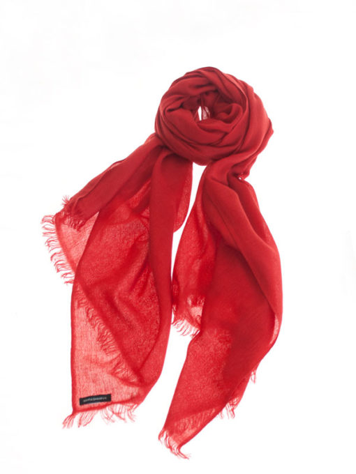 Pashmina Ring Stole - 70x200cm - No Tassels - Pompeian Red mp126