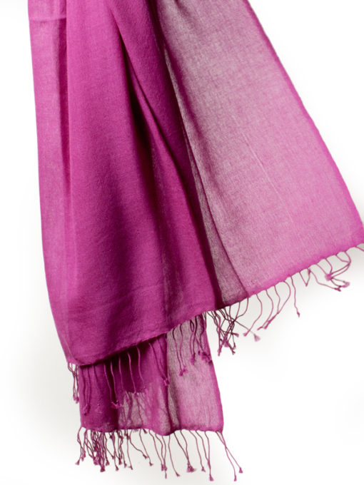 Pashmina Ring Shawl - 90x200cm - 100% Cashmere - Deep Orchid