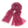 Double Ikat Stole - 66x203cm - 100% Cashmere - Tassels - Rhododendron mp27  Carmine mp32