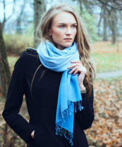 Shaded Pashmina - 70x200cm - 70%Cashmere / 30%Silk - Candied Ginger and Sandshell