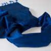 Varanasi Silk Scarf - 24x180cm - Jacquard - Blue / Black