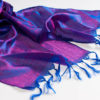 Varanasi Silk Scarf - 24x180cm - Jacquard - Purple / Pink