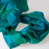 Varanasi Silk Scarf - 55x180cm - Jacquard - Turquoise / Green
