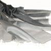 Varanasi Silk Scarf - 55x180cm - Reversible - Black /white (looks Grey)