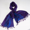 Varanasi Silk Scarf - 55x180cm - Reversible - Light Purple / Dark Purple