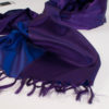 Varanasi Silk Scarf - 55x180cm - Reversible - Light Purple / Dark Purple