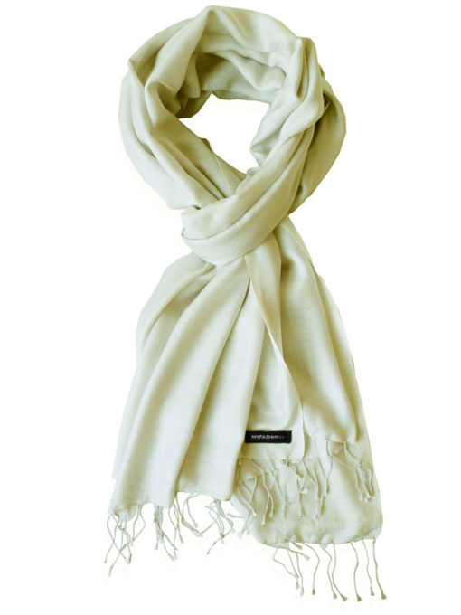 Pure Silk Scarf (210 Quality) - 60x190cm - Winter White