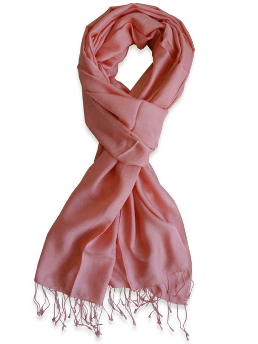Pure Silk Scarf (210 Quality) - 60x190cm - Peach Blossom