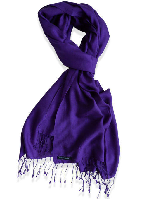 Pure Silk Scarf (210 Quality) - 60x190cm - Royal Purple