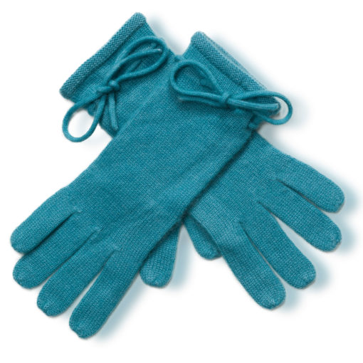 Ladies Cashmere Gloves With Wrist Tie - Larkspur mp103